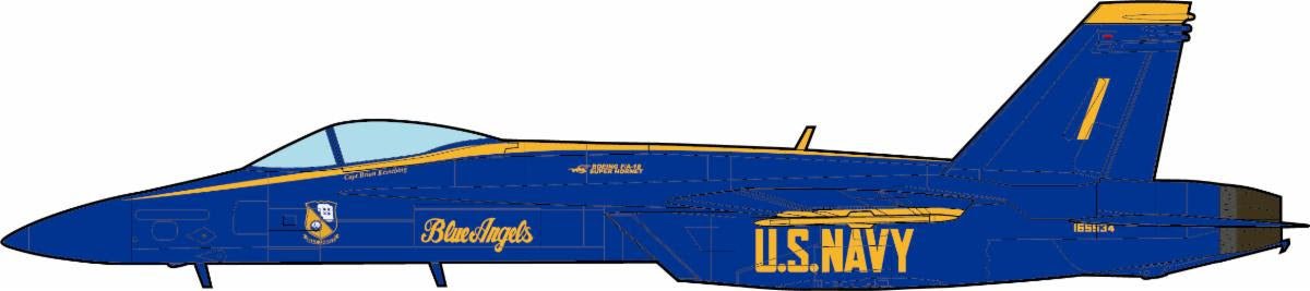 JC Wings JCW - 144 - F18 - 004 1:144 F/A - 18E Super Hornet U.S. NAVY, Blue Angels, 2021