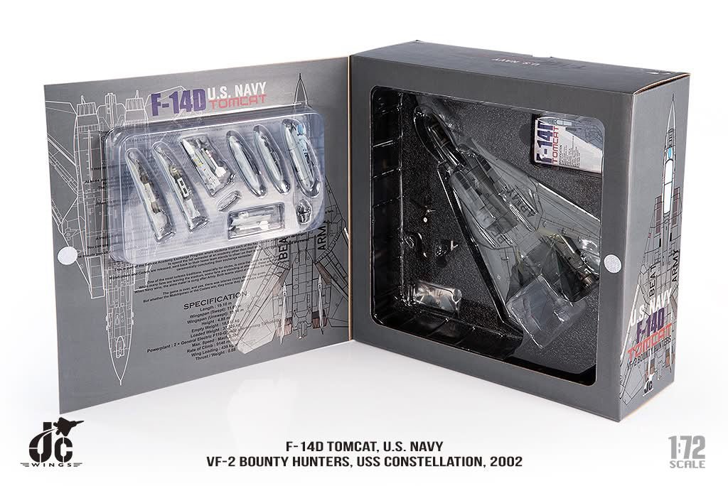 JC Wings JCW - 72 - F14 - 09 1:72 F - 14D Tomcat U.S. NAVY, VF - 2 Bounty Hunters NE106 "BEAT ARMY"
