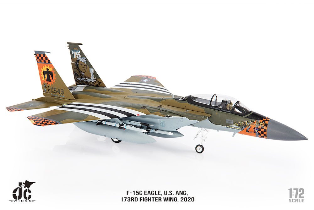 JC Wings JCW - 72 - F15 - 017 1:72 F - 15C Eagle USAF 173rd FW, 114th FA OR ANG, #78 - 0543 Sandman, Kingsley Field ANGB, OR, 75th Anniversary 2020