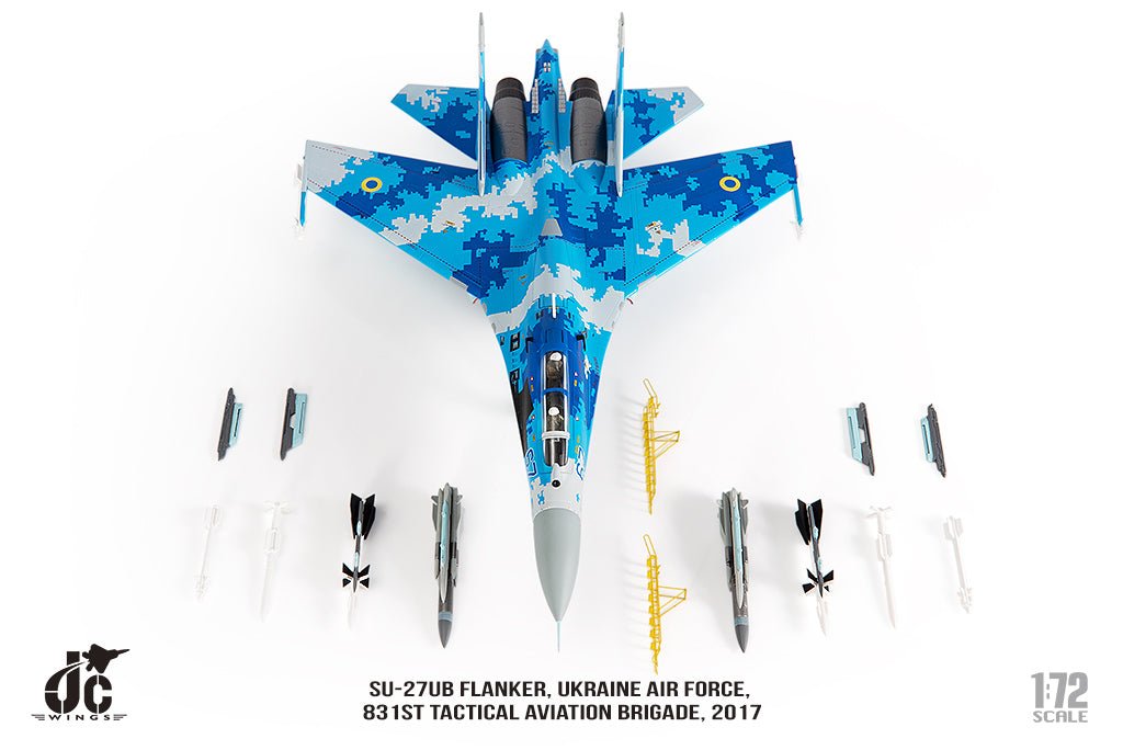 JC Wings JCW - 72 - SU27 - 012 Sukhoi SU - 27UB Flanker Ukraine Air Force, 831st Tactical Aviation Brigade, 2017