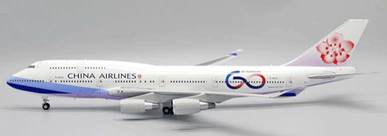 JC Wings XX20093A 1:200 China Airlines Boeing 747 - 400 "60th Anniversary" B - 18210 (Flaps Down)