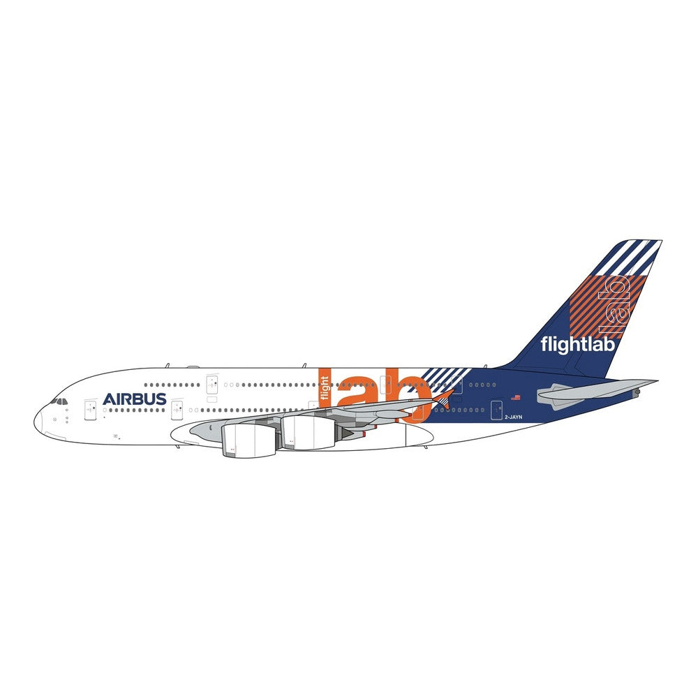 JC Wings 1:400 Airbus House Color A380 "Flightlab" Reg: 2-JAYN diecast model aircraft — SKU XX40938