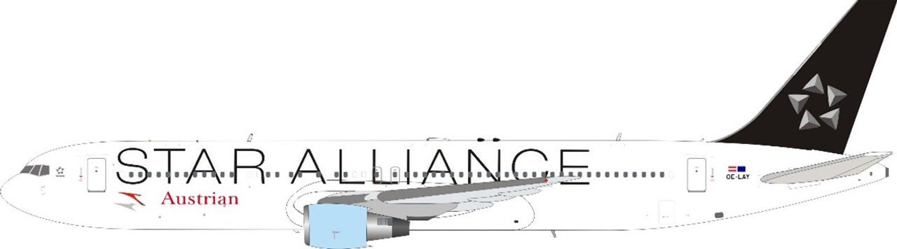 JFox JF - 767 - 3 - 013 1:200 767 - 3Z9/ER Austrian - Star Alliance OE - LAY