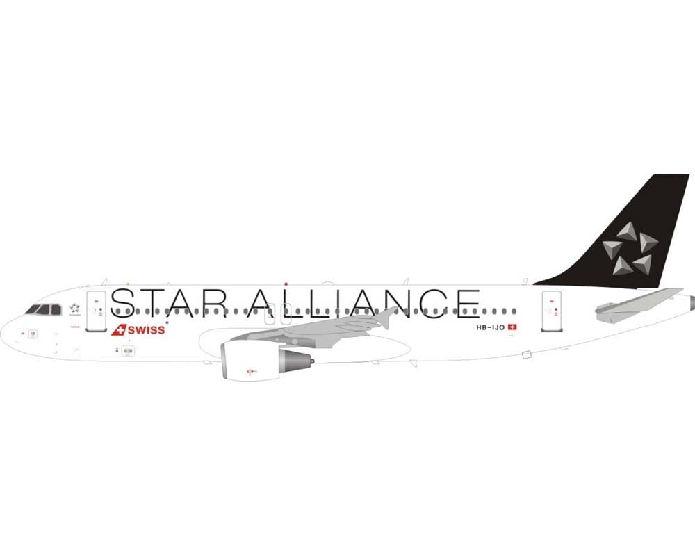 Jfox JF - A320 - 009 1:200 A320 - 200 Swiss Air HB - IJO