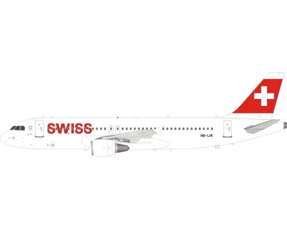 Jfox JF - A320 - 028 1:200 A320 - 200 Swiss Air HB - IJK