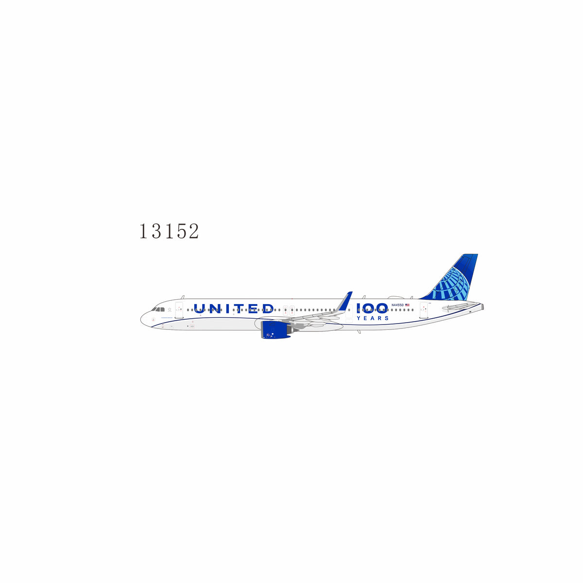 NG Models 1:400 scale ULTIMATE United Airlines A321neo N44550 (100th Anniversary Livery; Luxurious packaging) diecast model a