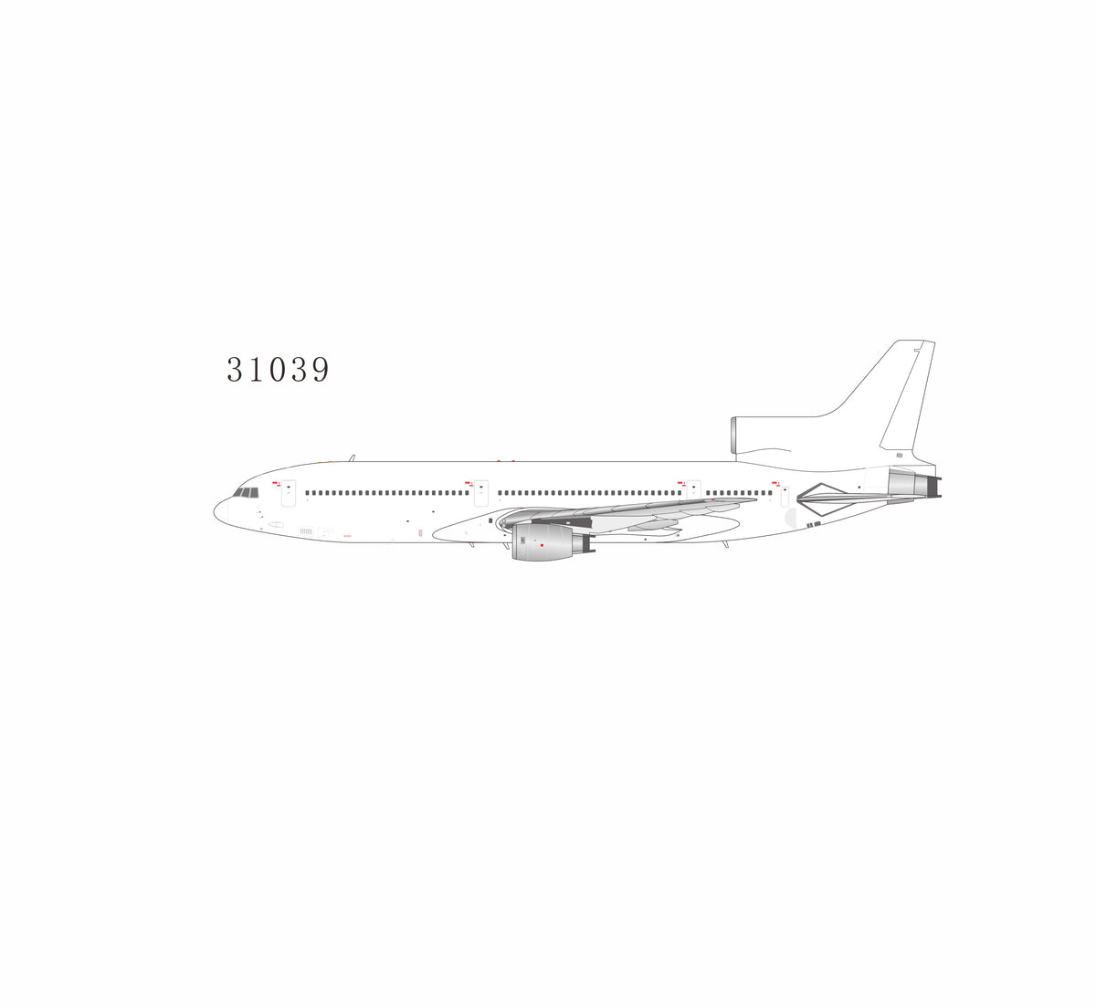 NG Models 1:400 scale PRO Blank Model L-1011-1 diecast model airplane