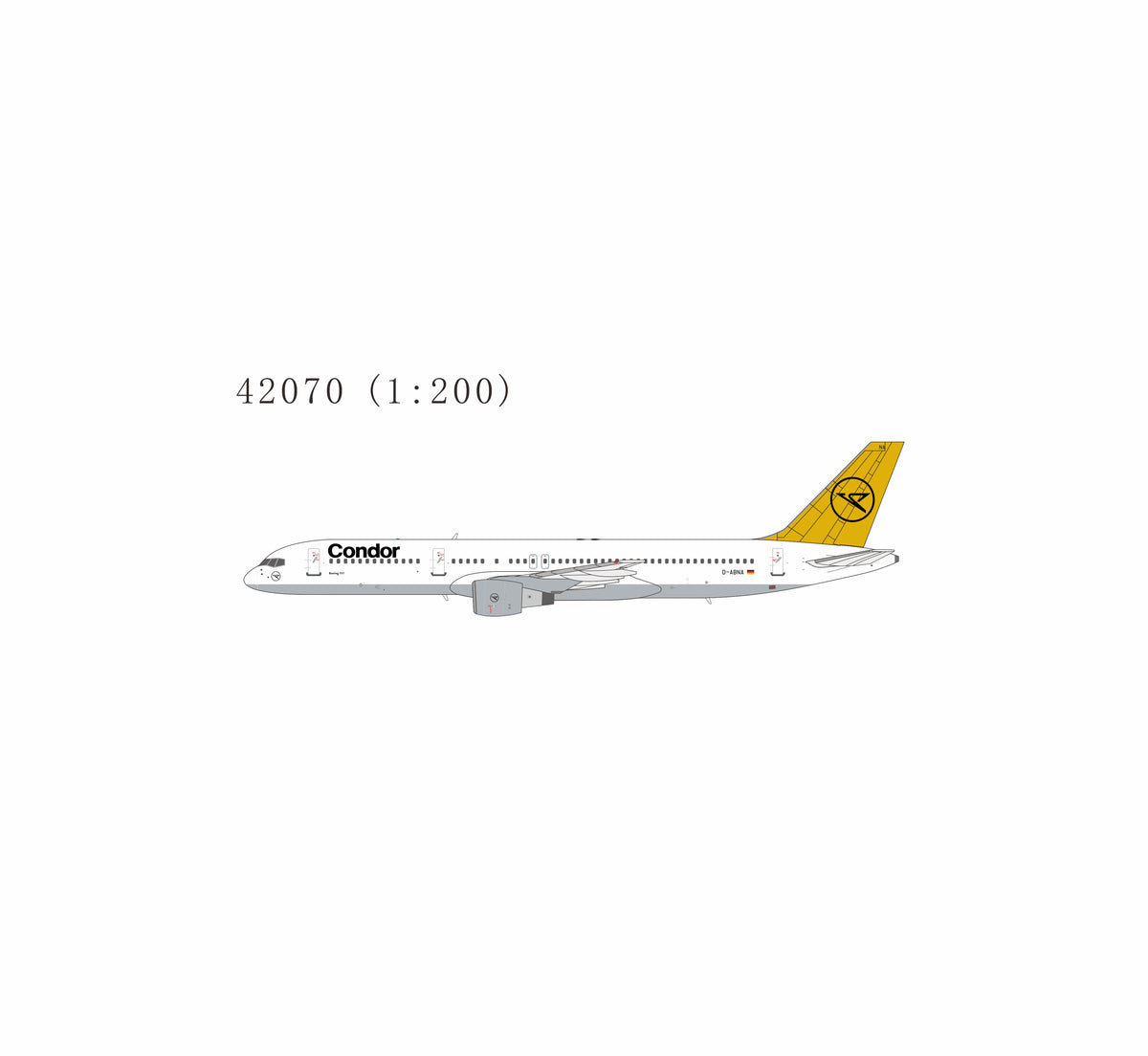 NG Models 1:200 scale PRO Condor 757-200 D-ABNA (delivery scheme - 1st 757-200 for Condor) diecast model airplane