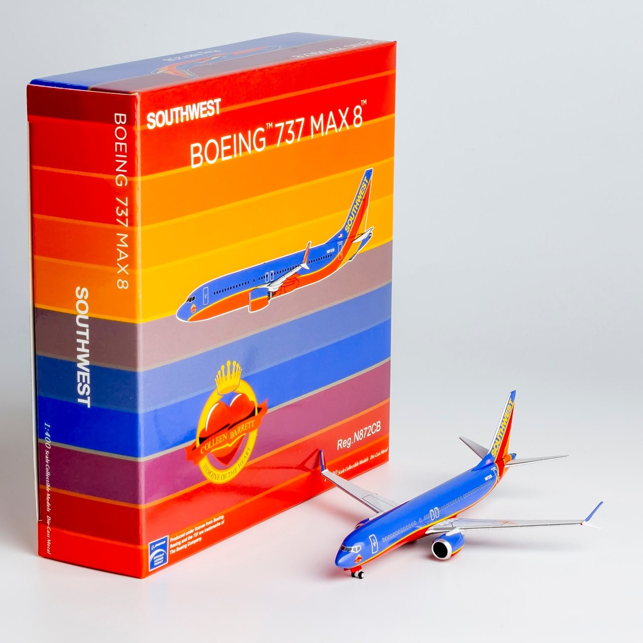 NG Models SWA003 1:400 Southwest Airlines 737 MAX 8 N872CB (Canyon Blue Retro)