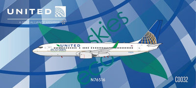 Panda Models C0032 United Airlines 737 - 824 N76516