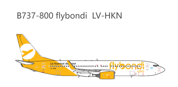 Panda Models LV - HKN 1:400 Flybondi 737 - 800 LV - HKN
