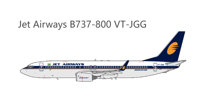 Panda Models VT - JGG Jet Airways 737 - 800 VT - JGG