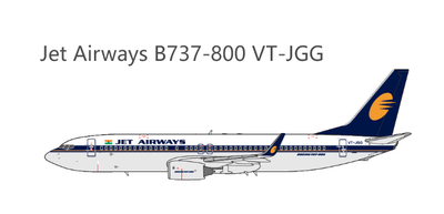 Panda Models VT - JGG Jet Airways 737 - 800 VT - JGG