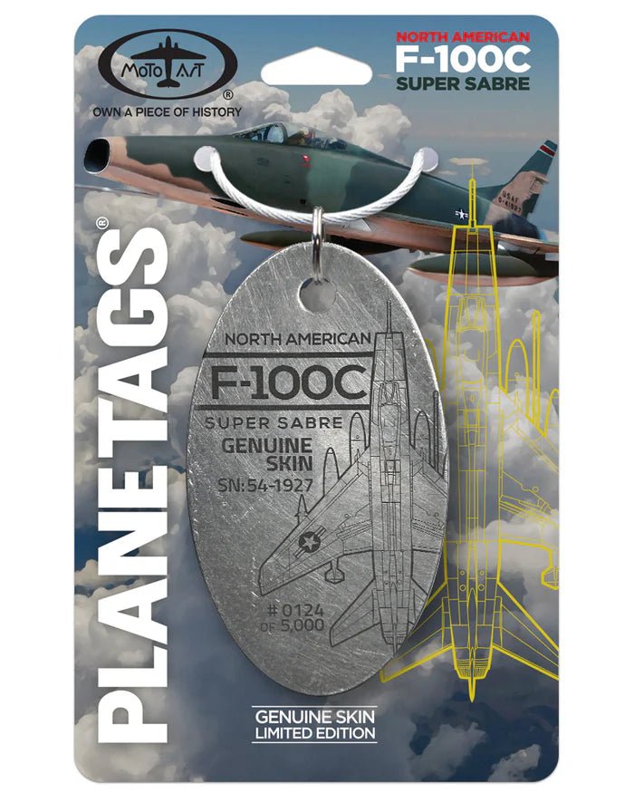 Plane Tags F - 100C Super Sabre 54 - 1927 (Silver)
