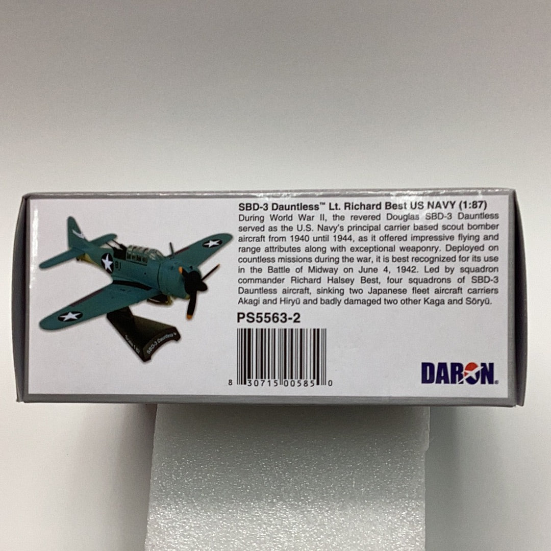 Postage Stamp PS5563 - 2 1:87 SBD - 3 Dauntless US Navy - MTS Aviation Models