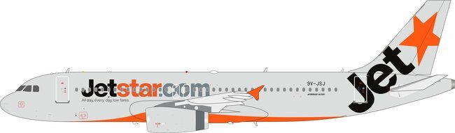 Pre - Order B - Models B - 320 - JSJ 1:200 Jetstar Asia Airways Airbus A320 - 232 9V - JSJ