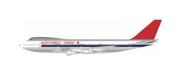 B-Models B-741-605P 1:200 Northwest Orient Airlines 747-151 N605US