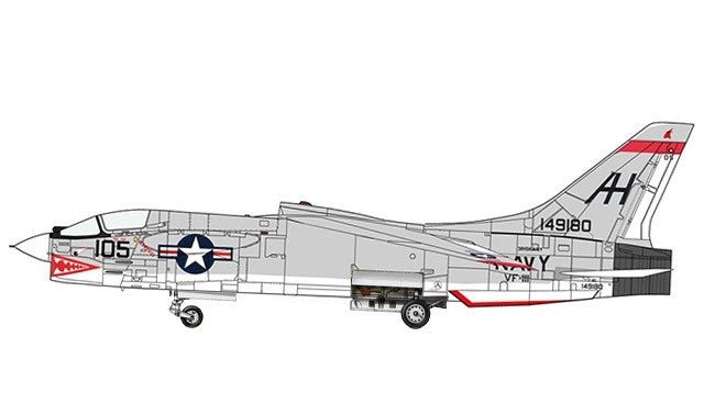 Pre - Order Century Wings 001652 1:72 F - 8E Crusader, BuNo 149180 NH105 VF - 111 Sundowners, USS Oriskany, 1966 (Launch version)