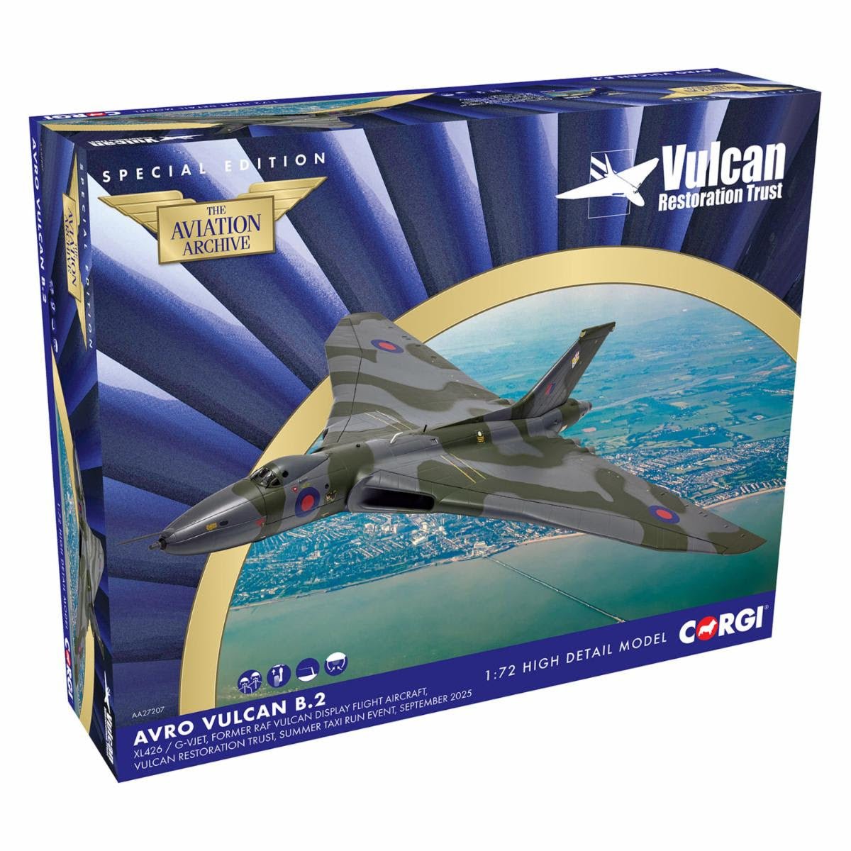 Corgi AA27207 1:72 Avro Vulcan B2 XL426 Vulcan Restoration Trust