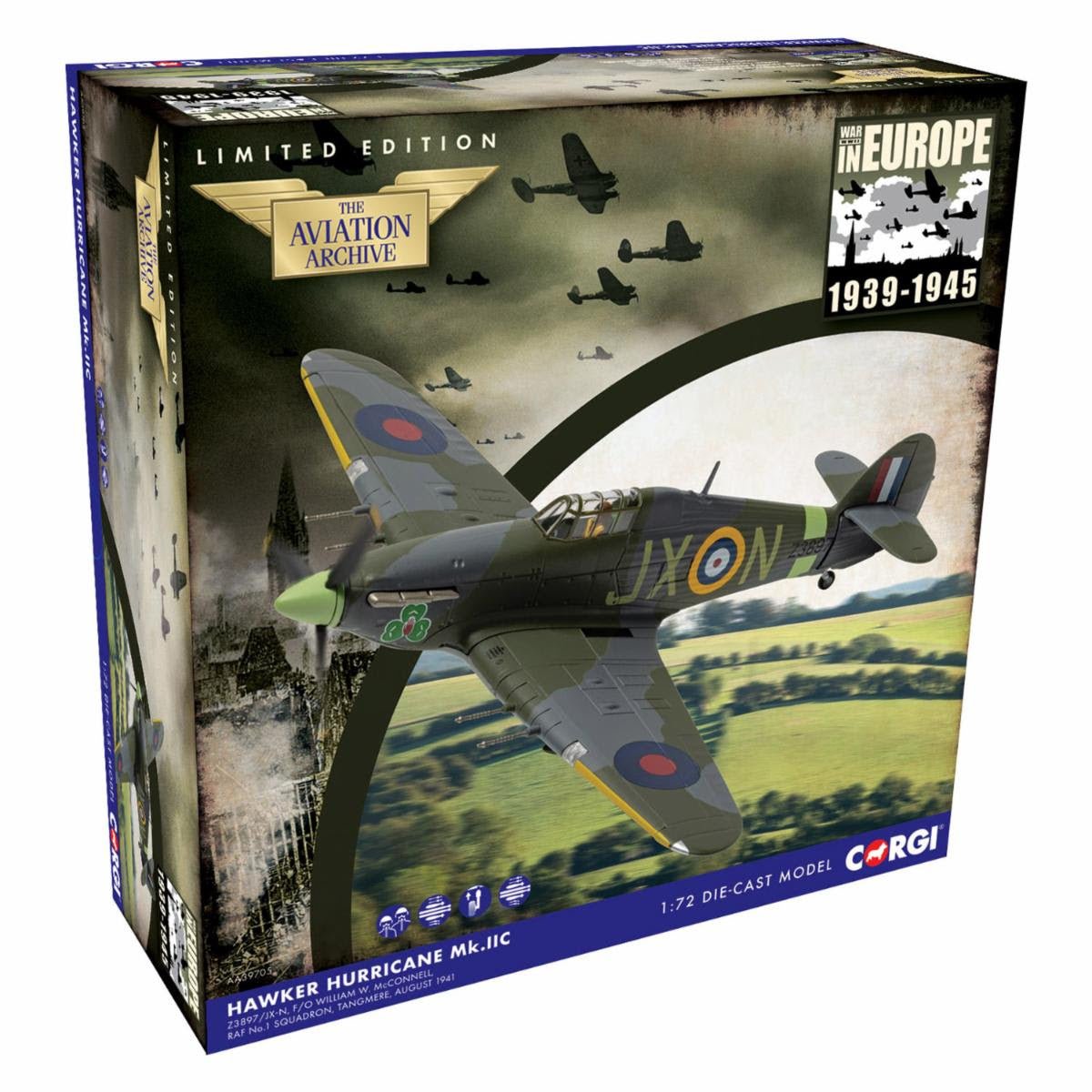 Corgi AA39705 1:72 Hawker Hurricane Mk.IIC Z3897 JX-N 1941 – MTS