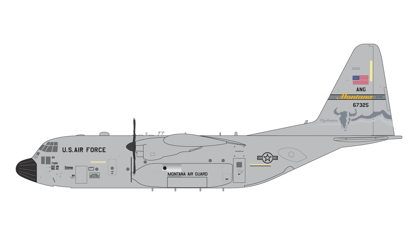 Pre - Order Gemini Jets G2AFO1410 1:200 U.S. Air Force C - 130H Hercules 96 - 7325 (Montana ANG)