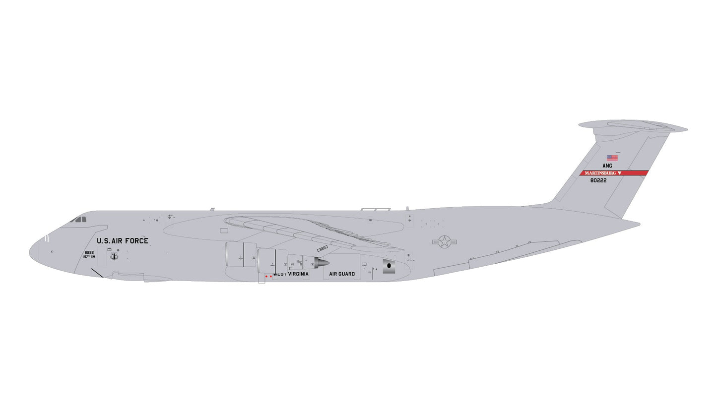 Pre - Order Gemini Jets G2AFO1427 1:200 U.S. Air Force C - 5A Galaxy 68 - 0222 “Martinsburg” (West Virginia ANG)