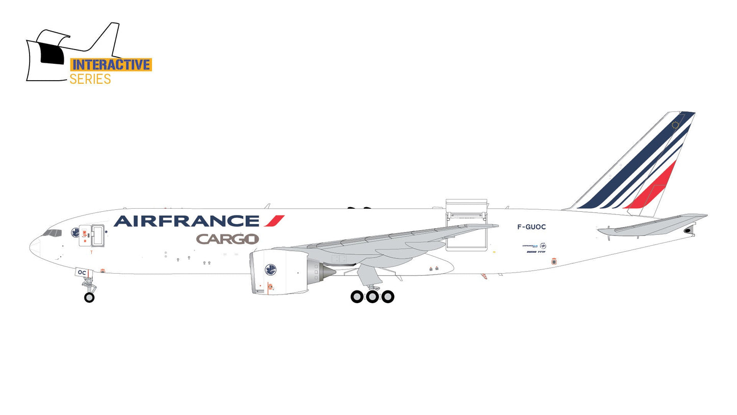 Pre - Order Gemini Jets G2AFR1183 1:200 Air France Cargo B777 - 200LRF F - GUOC (Interactive Series)