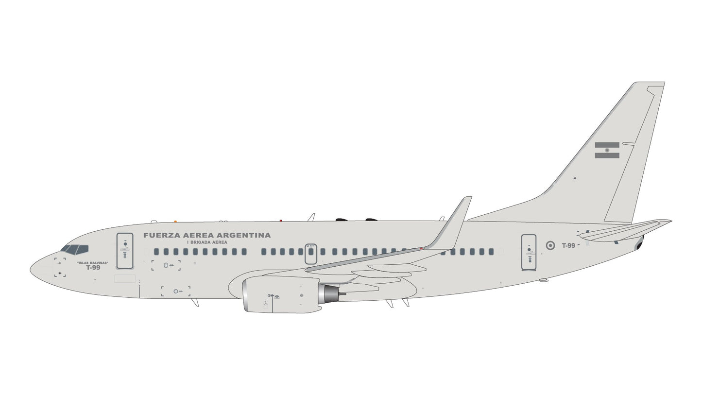 Pre - Order Gemini Jets G2FUA1167 1:200 Argentine Air Force (Fuerza Aérea Argentina) B737 - 700W T - 99