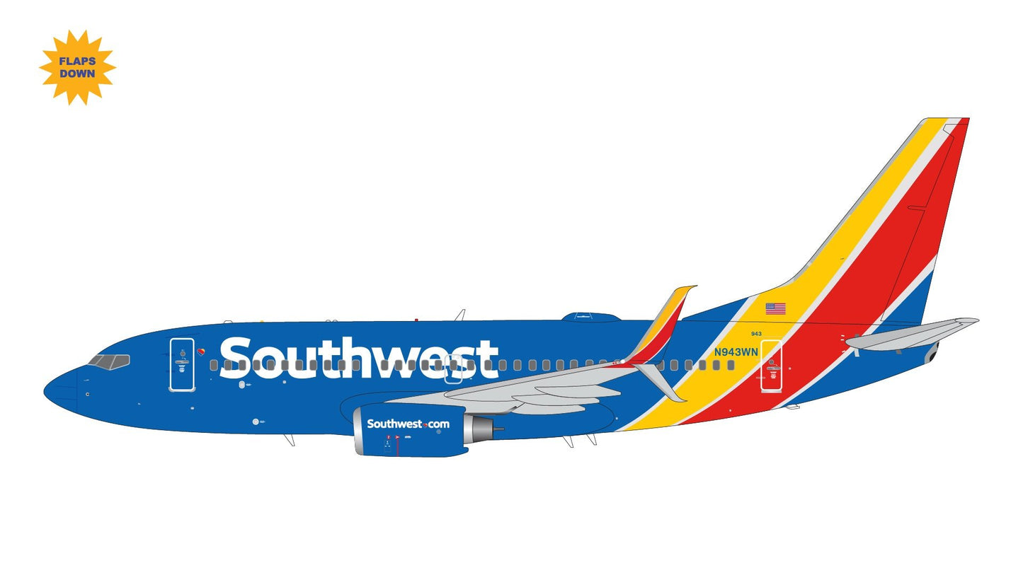 Pre - Order Gemini Jets G2SWA1350F 1:200 Southwest Airlines B737 - 700S N943WN (flaps down)