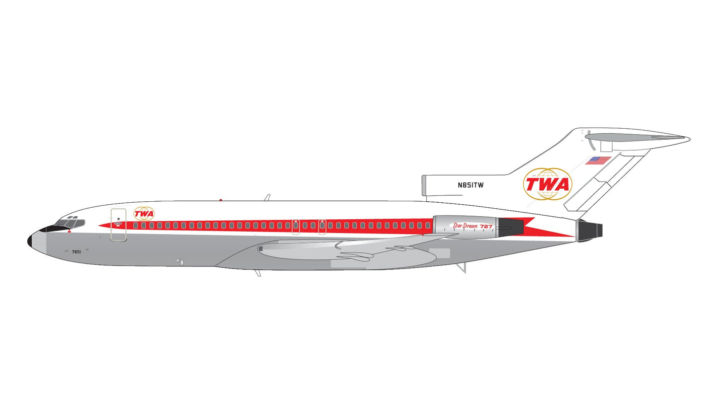 Pre - Order Gemini Jets G2TWA946 1:200 Trans World Airlines TWA twin globes livery B727 - 100