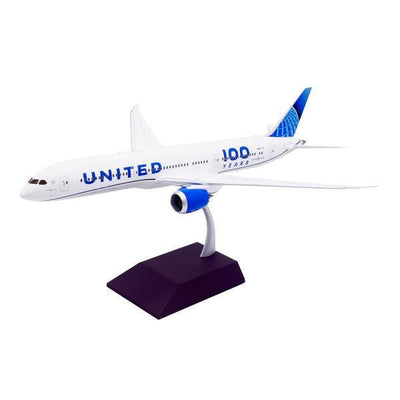 Pre - Order Gemini Jets G2UAL1258F 1:200 United Airlines Boeing 787 - 9 (Flaps Down) "100 Years" Special Scheme N61101