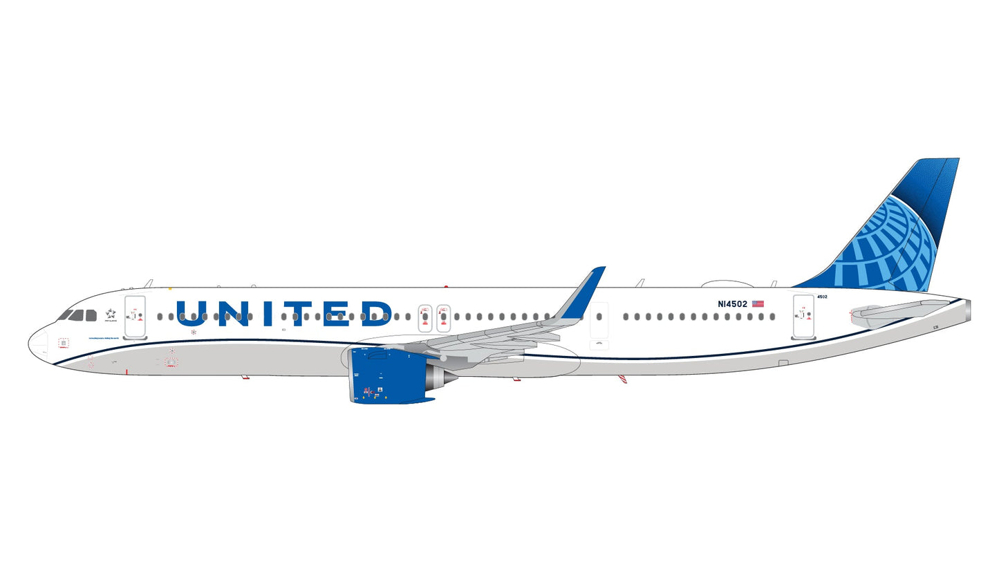 Pre - Order Gemini Jets G2UAL1425 1:200 United Airlines A321neo N14502