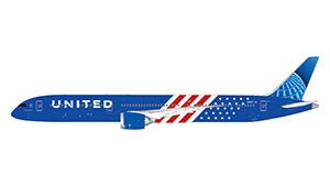 Pre-Order Gemini Jets G2UAL1559 1:200 United Airlines B787-10 N91007 "Stars and Stripes,"