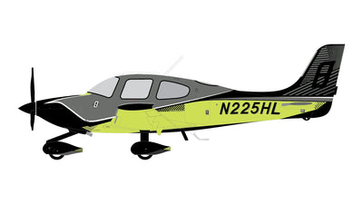 Pre - Order Gemini Jets GGCIR022 1:72 Cirrus Aircraft SR22T N225HL (Sporty's edition)