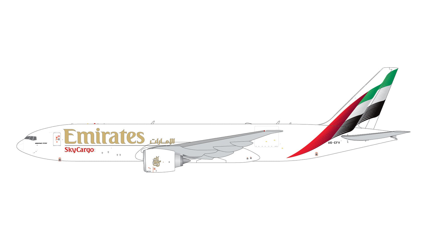 Pre - Order Gemini Jets GJUAE2381 1:400 Emirates SkyCargo B777 - 200LRF A6 - EFV (new livery)