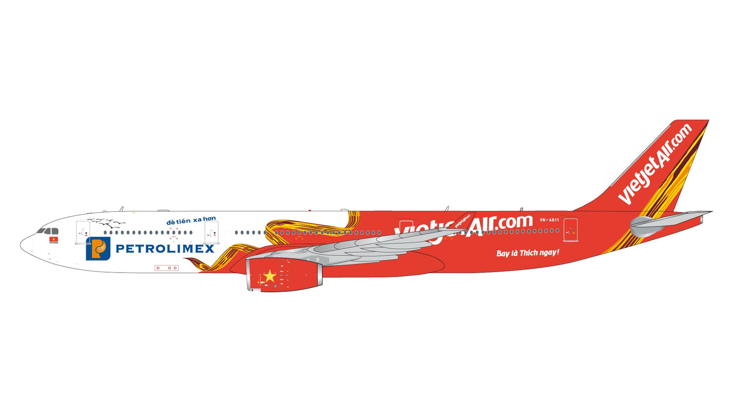Pre - Order Gemini Jets GJVJC2080 1:400 VietJet Air A330 - 300 VN - A811 “Petrolimex” livery