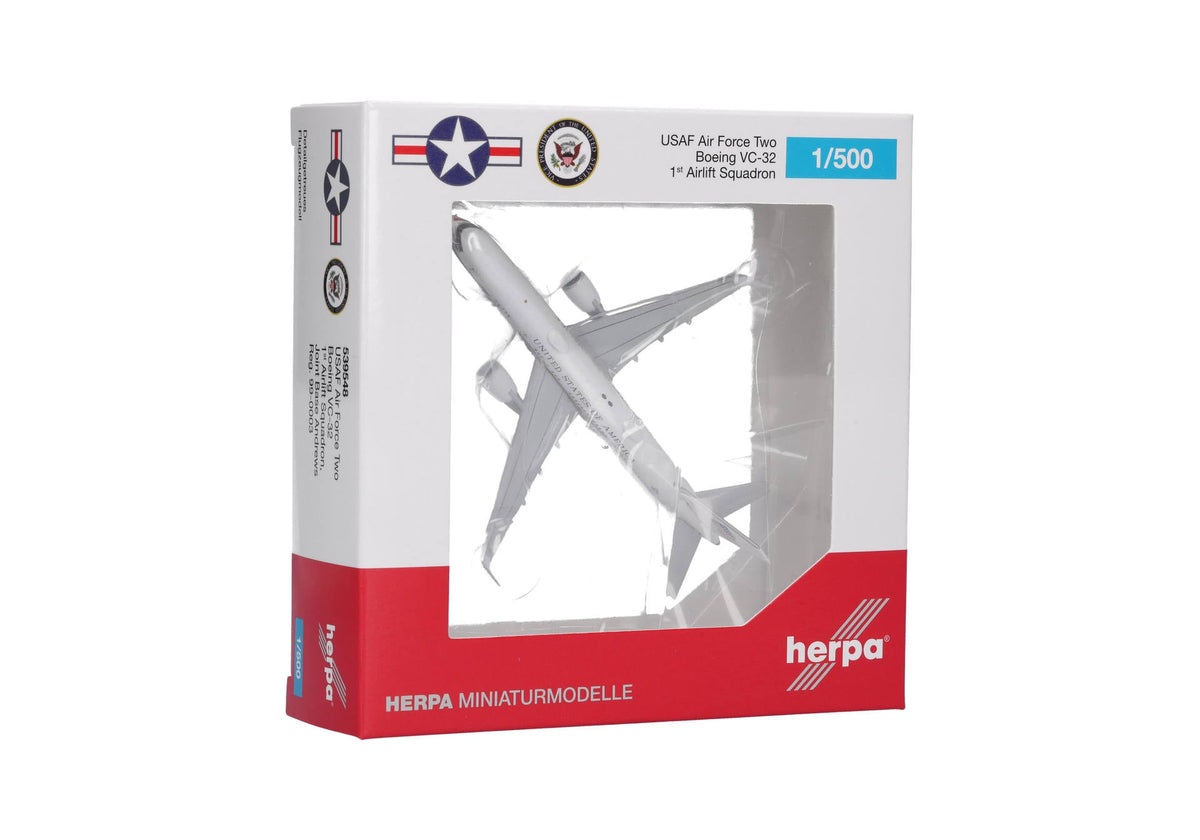 Pre-Order Herpa Wings 539548 1:500 U.S. Air Force Boeing VC-32 "Air Force Two" 99-0003