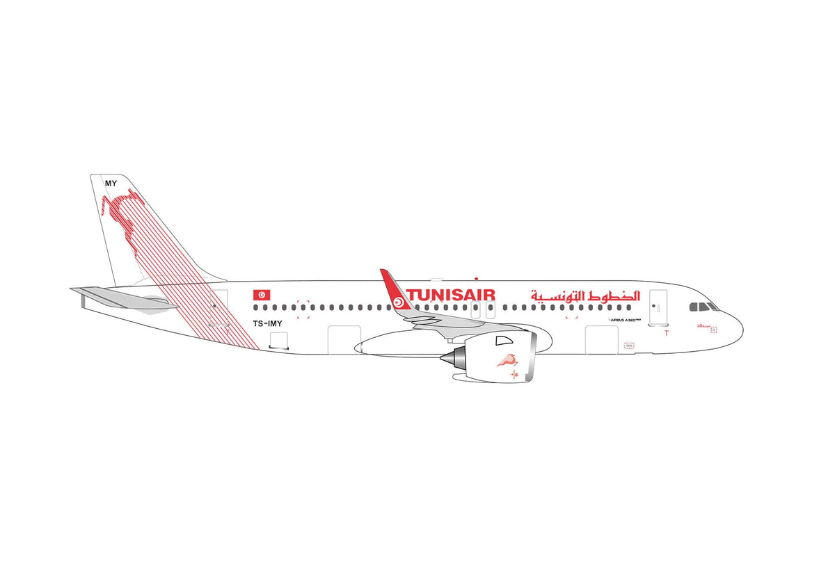 Pre-Order Herpa Wings 539739 1:500 Tunisair Airbus A320neo TS-IMY