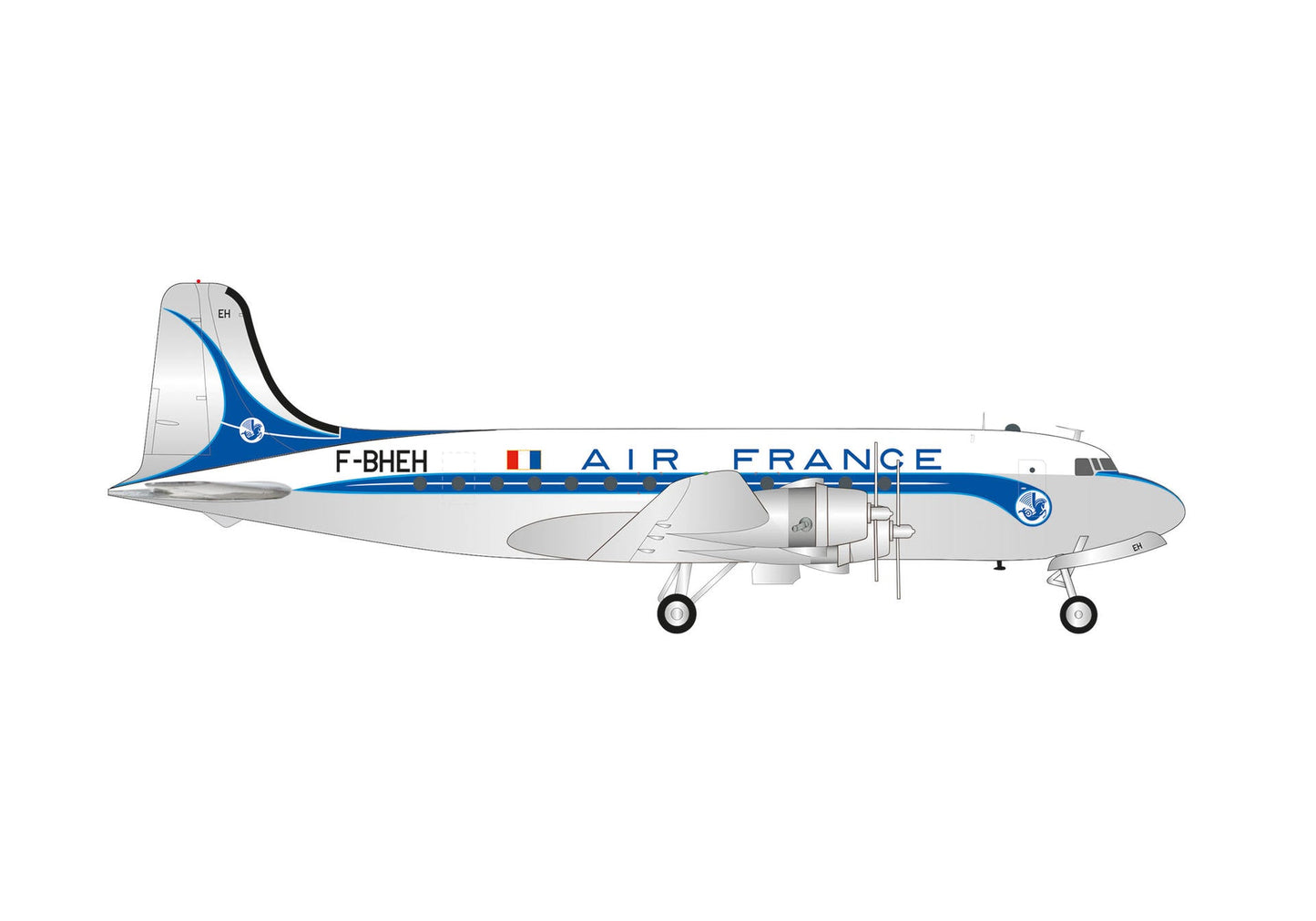 Pre - Order Herpa Wings 571104 - 001 1:200 Air France Douglas DC - 4 F - BHEH