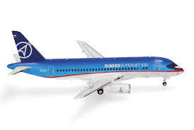 Pre - Order Herpa Wings 572880 1:200 Sukhoi Civil Aircraft Sukhoi Superjet 100