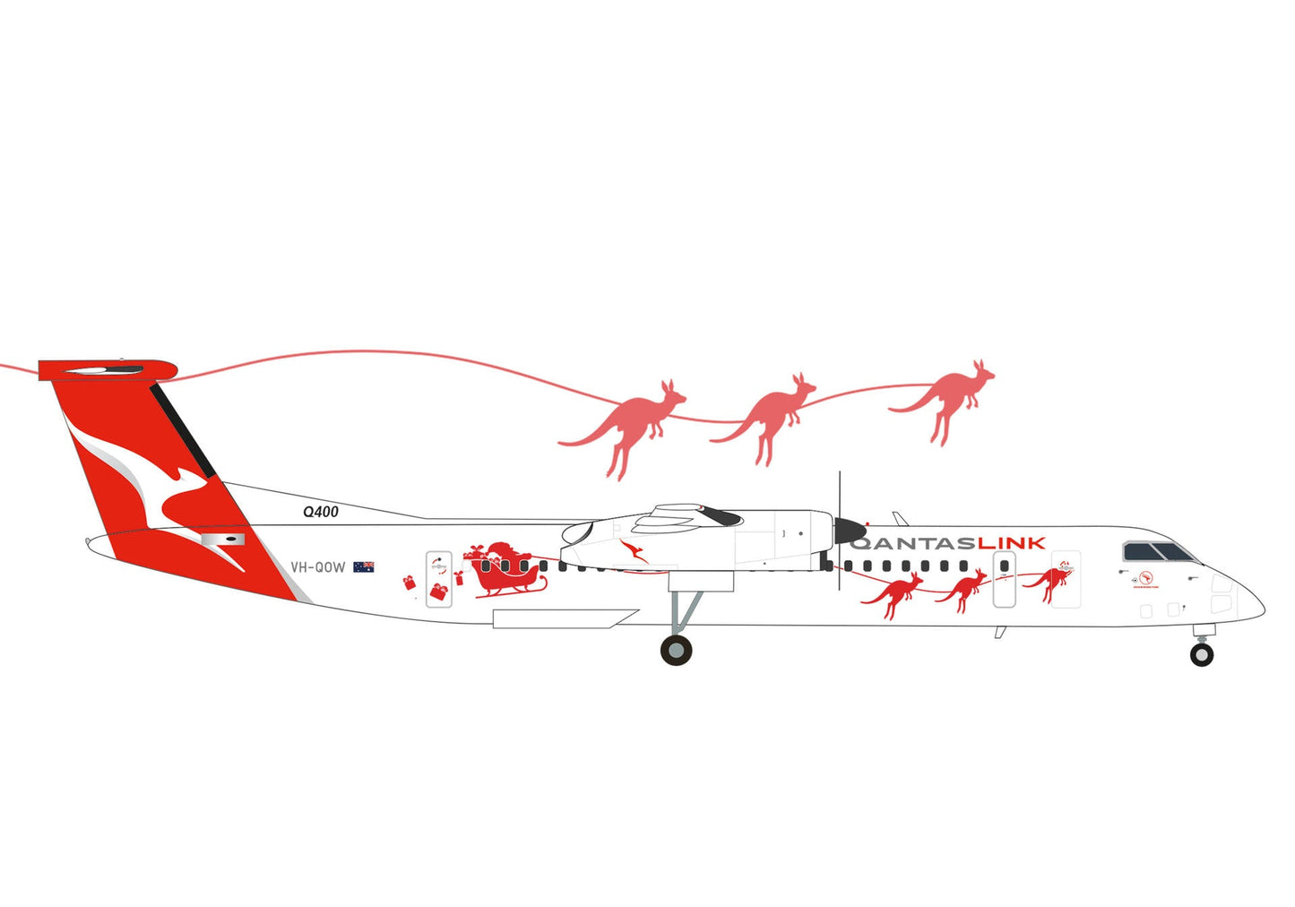 Pre - Order Herpa Wings 573337 1:200 QantasLink Bombardier Q400 "Dasher - 8" VH - QOW