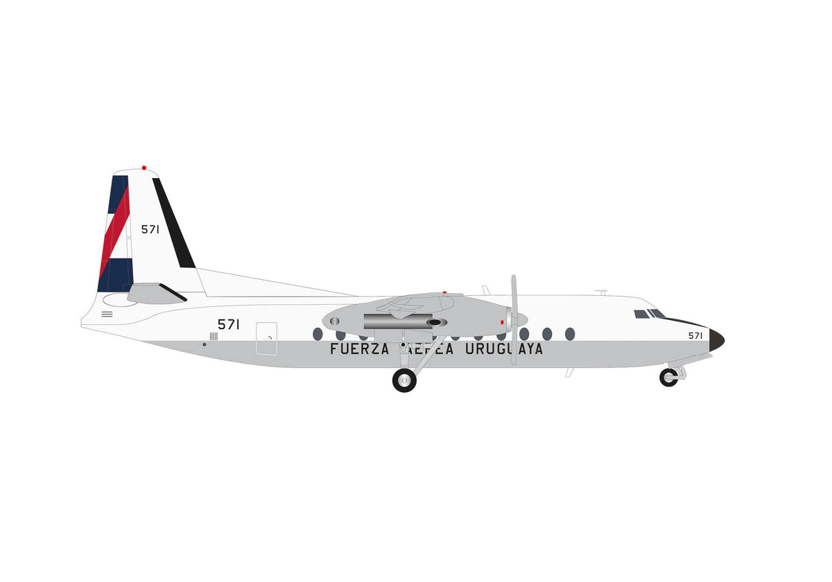 Pre - Order Herpa Wings 573368 1:200 Uruguayan Air Force Fairchild FH - 227D 571