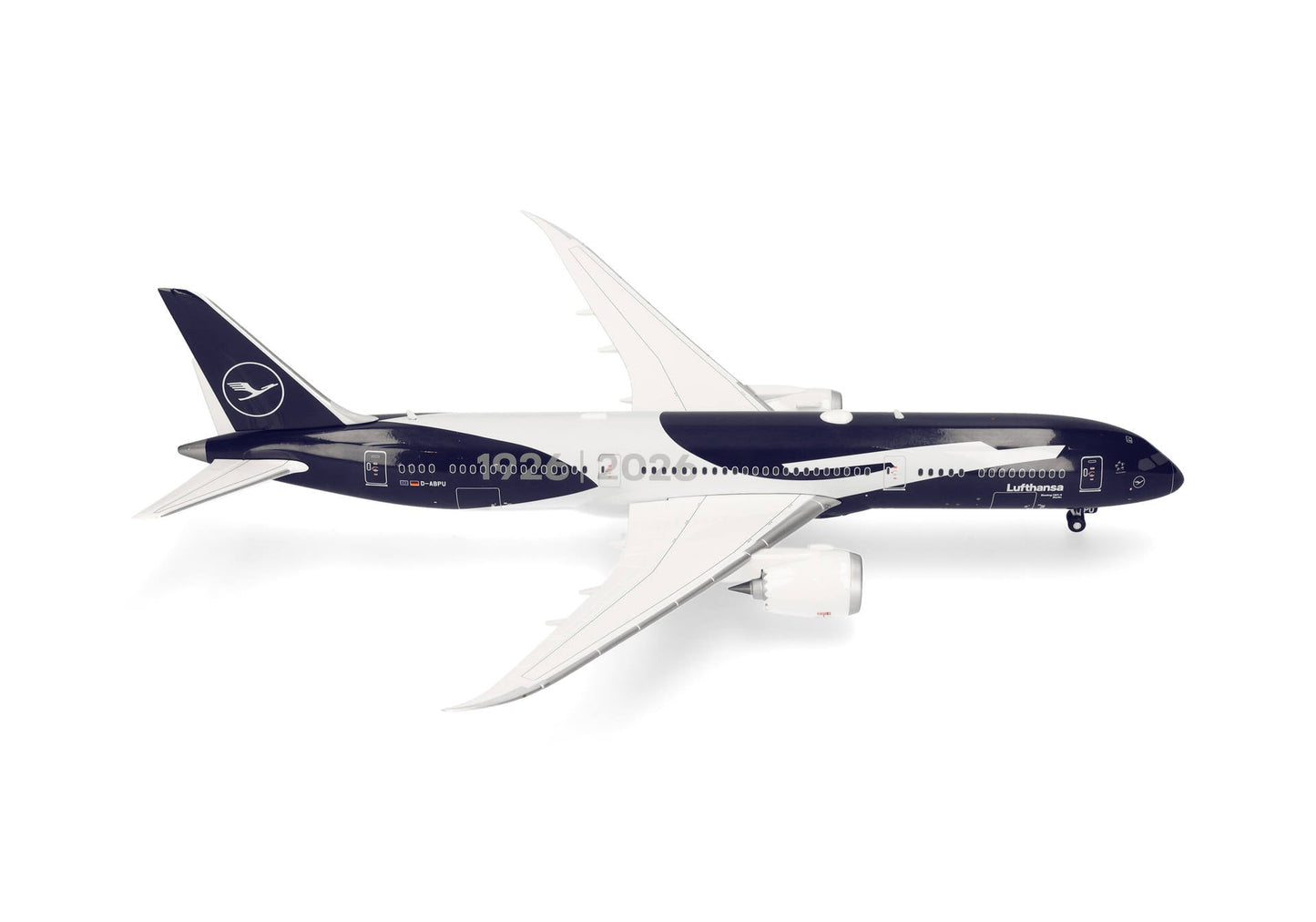 Pre - Order Herpa Wings 573986 1:200 Boeing 787 - 9 Lufthansa 100th Anniversary D - ABPU "Berlin" Plastic Model