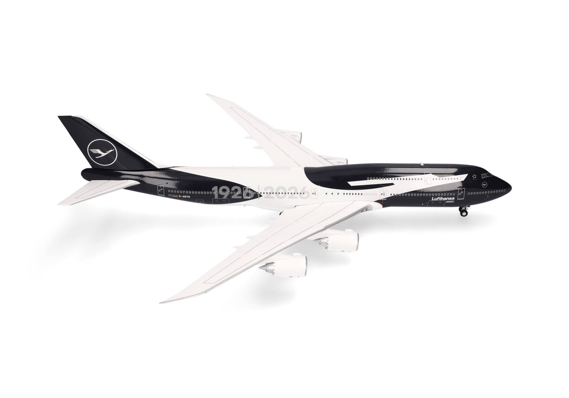 Herpa Wings 574129 1:200 Lufthansa 747-8 100 Years D-ABYN – MTS