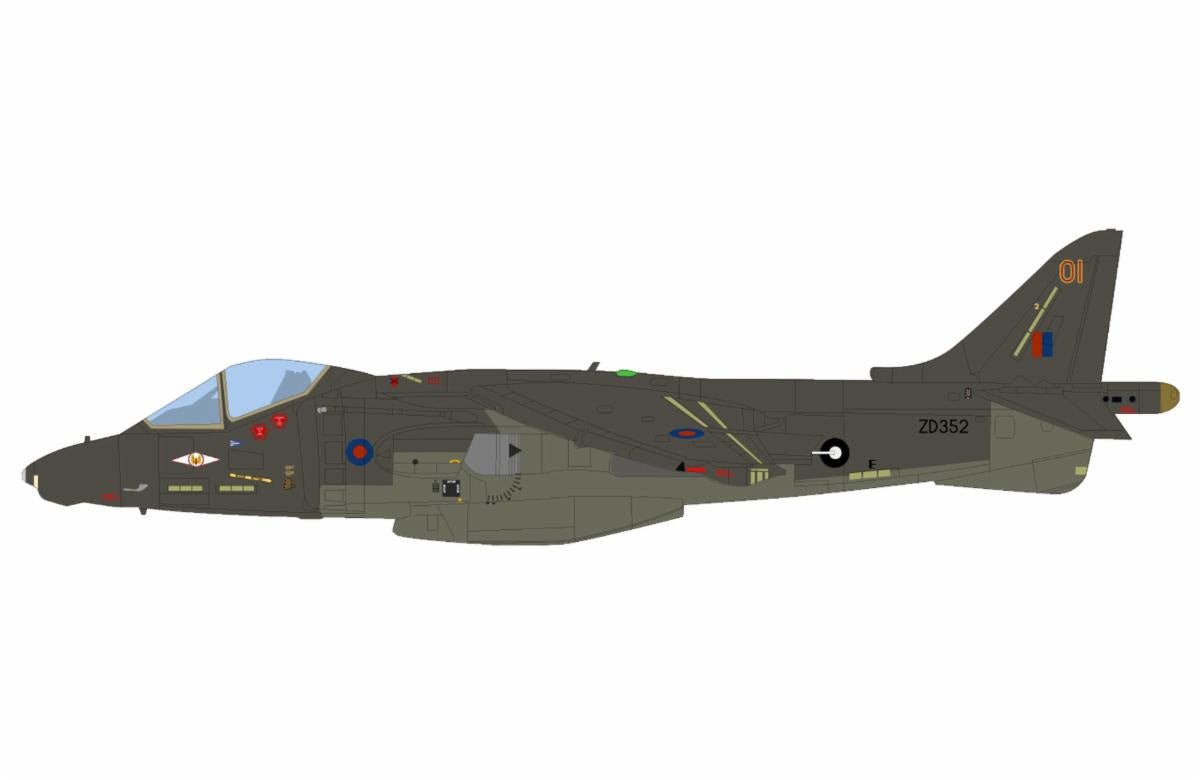 Pre - Order Hobby Master HA2654 1:72 Harrier GR.5 ZD352/01, No.1 Sqn., RAF Wittering, 1990s