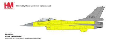 Pre Order Hobby Master HA38036 1:72 F - 16V "Yellow Viper" 6666, ROCAF, 2023 (with 2 x AIM - 9x, 1 x middle fuel tank)
