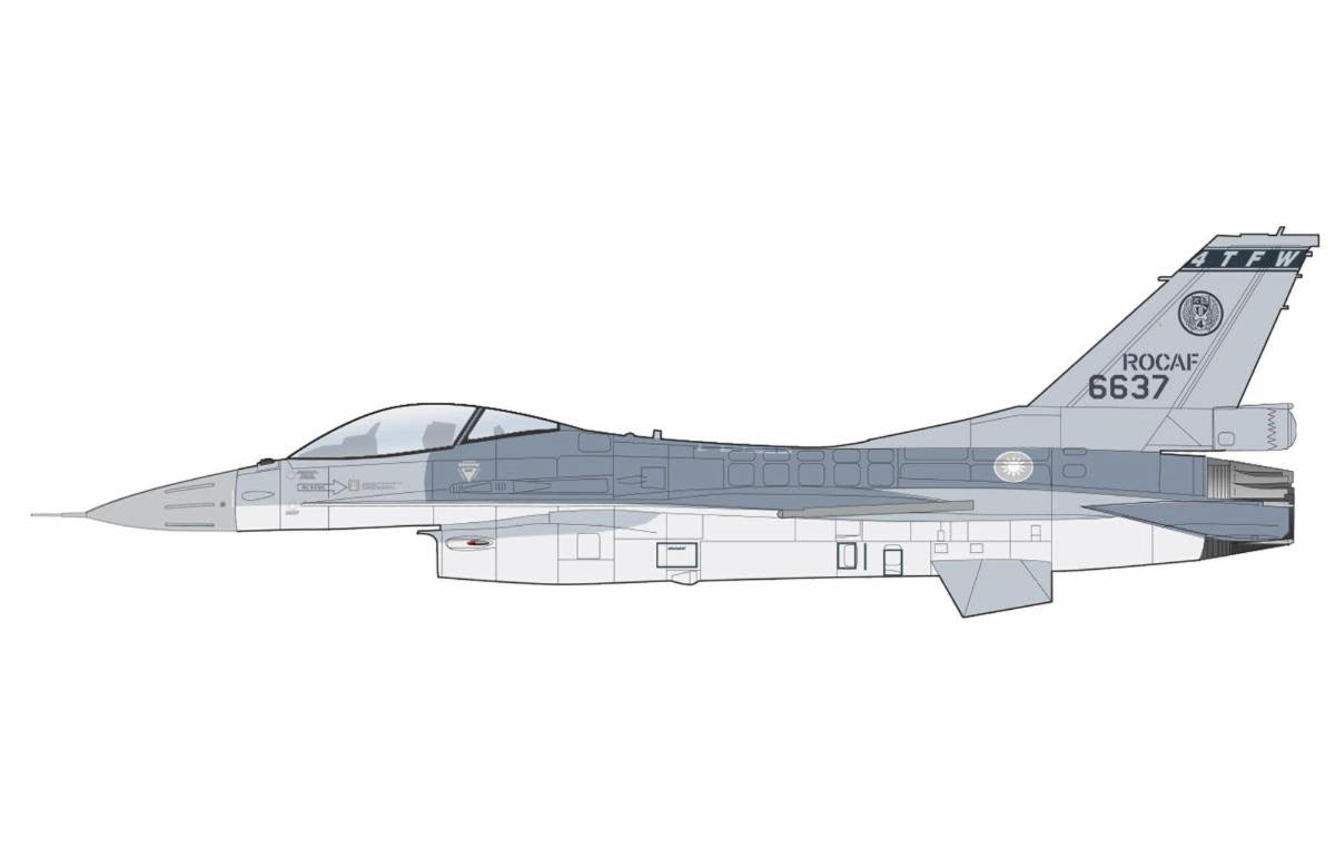 Pre - Order Hobby Master HA38057 1:72 F - 16V Fighting Falcon 6637, 22 TFG, ROCAF (w/6 x GBU - 12)