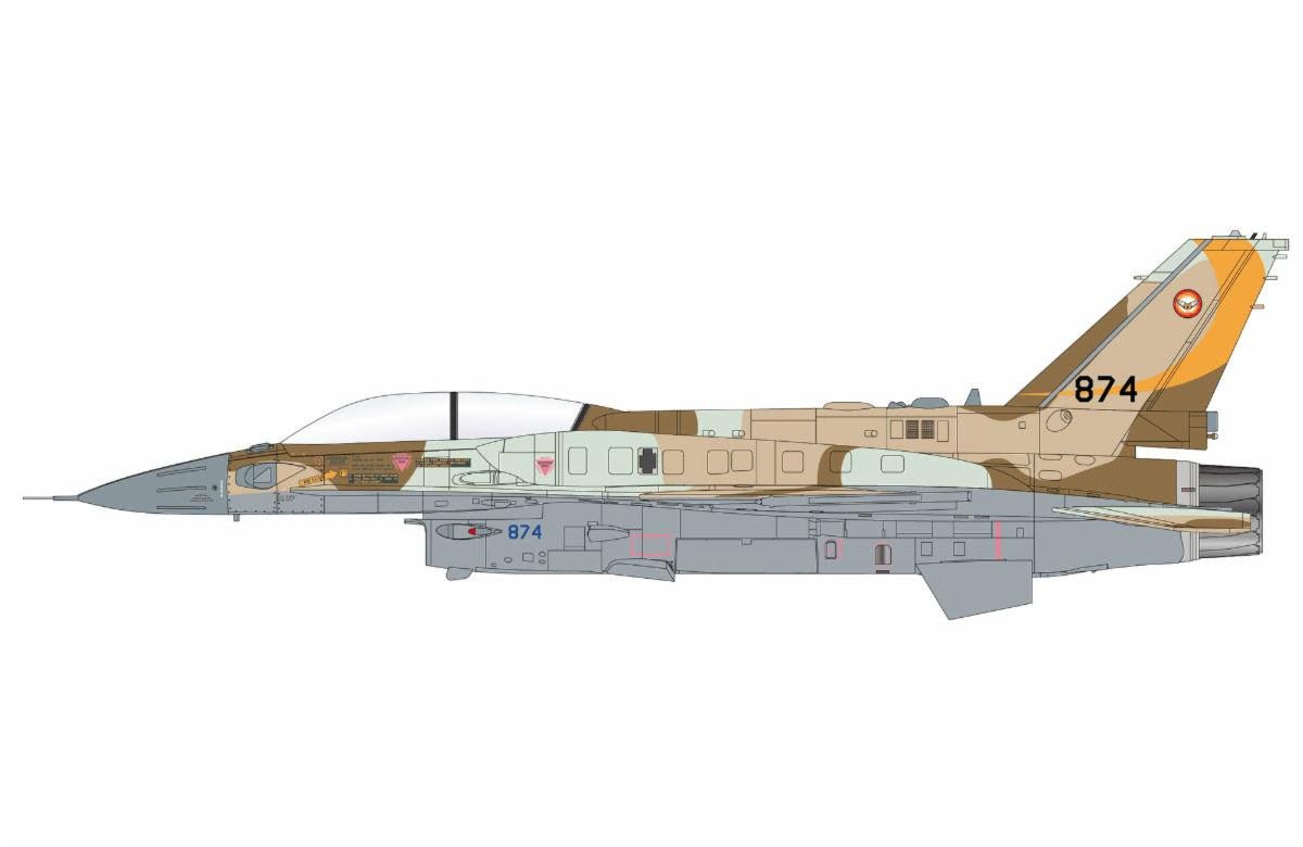 Pre - Order Hobby Master HA38068 1:72 F - 16I "Operation Rising Lion" 874, No. 107 Sqn., IAF, 2025 (w/GBU - 39 bombs & Rampage mssiles)