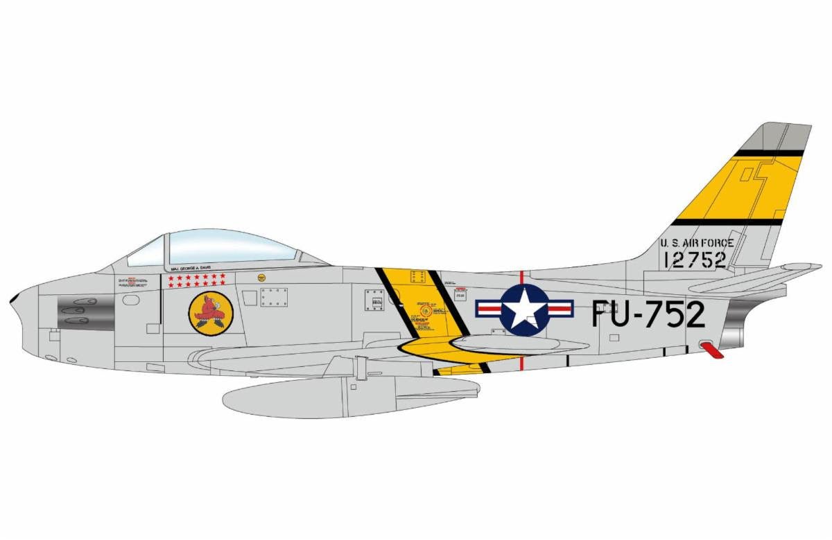 Pre - Order Hobby Master HA4328 1:72 F - 86E "George Davis" 51 - 2752, 4th FIG, 334th FIS, USAF, 1952