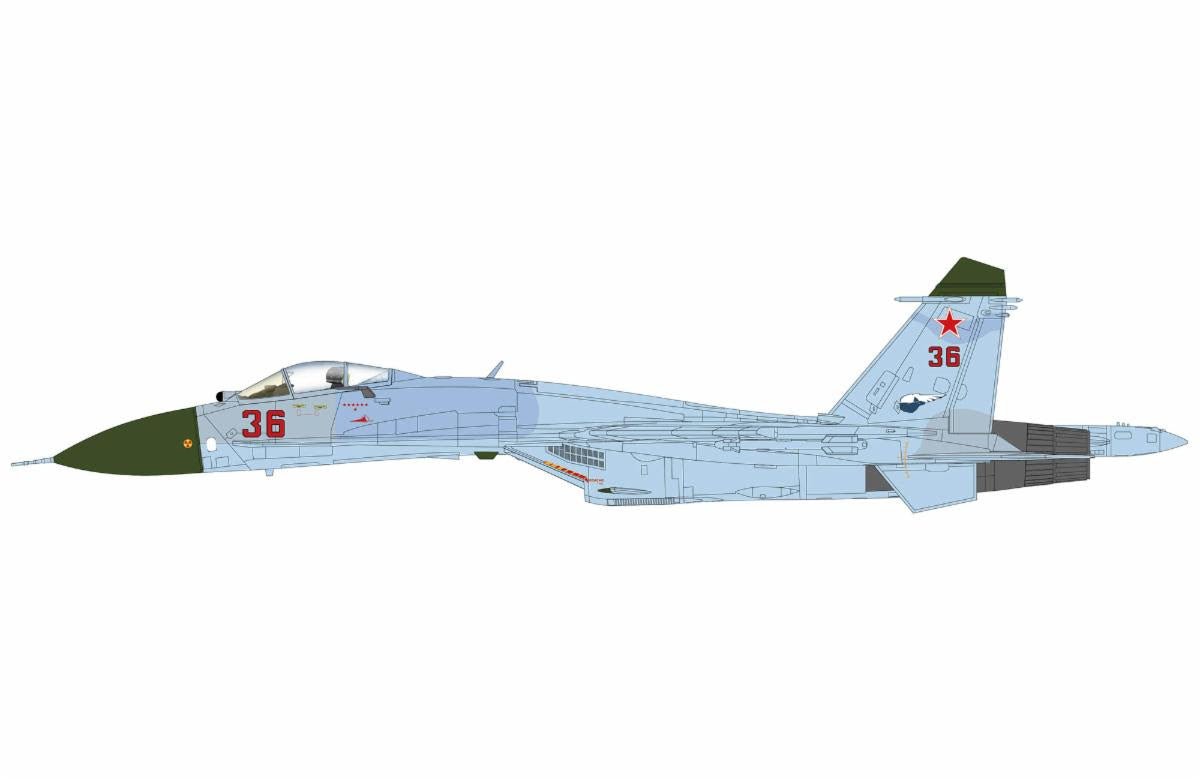 Pre - Order Hobby Master HA6001B 1:72 Su - 27 Flanker - B "Barents Sea" Red 36, 941sr IAP, Soviet Air Force, 1987 (w/extra empty pylons and decal to represent collision with P - 3)